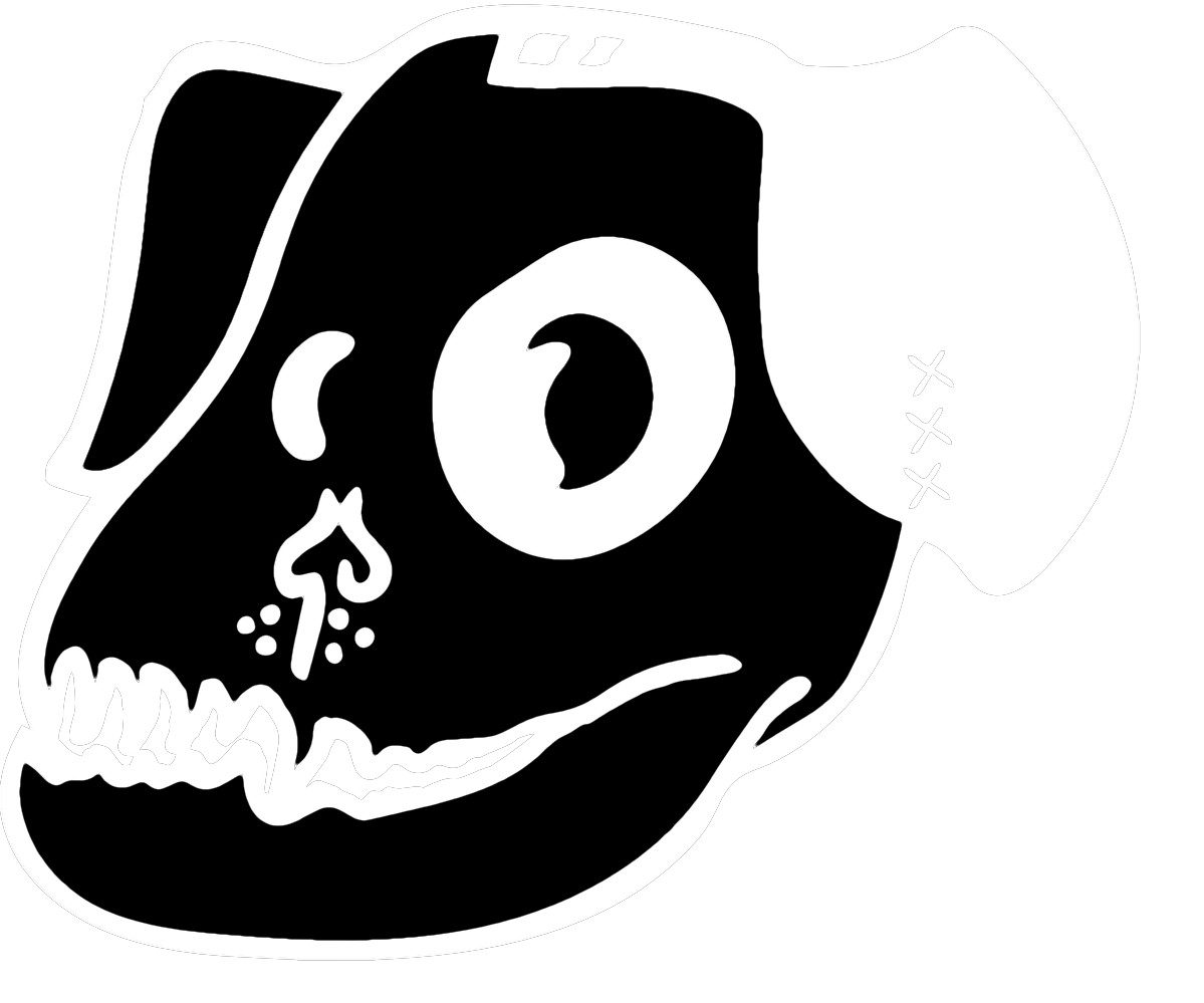 Illustration of a skull from a character named Obus